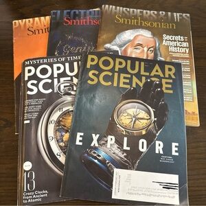 Smithsonian/Popular Science 5 Magazine Lot, History — Science Books